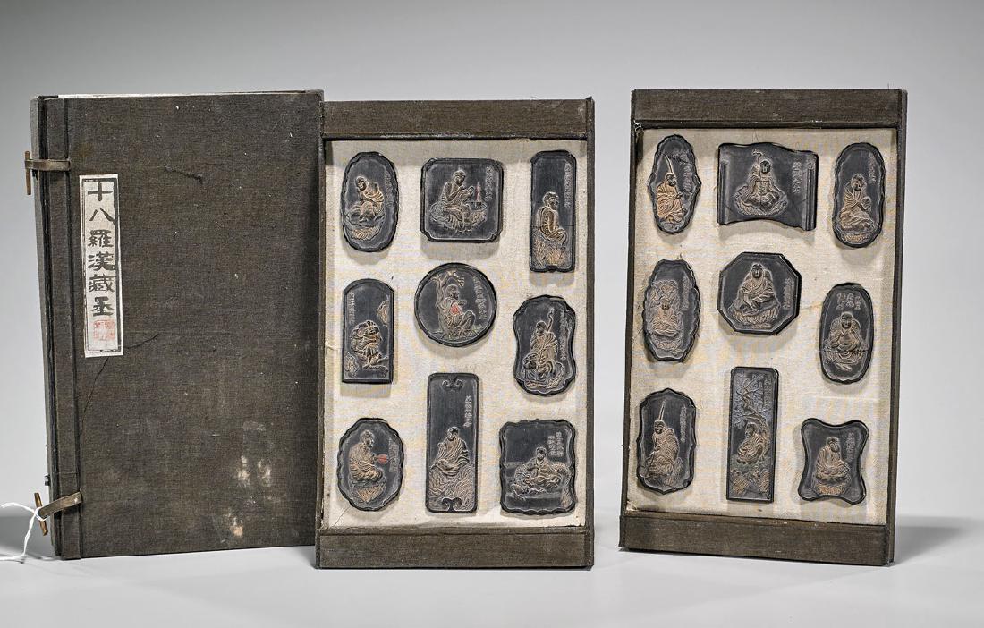 Set of Eighteen Chinese Inkstones (1 of 1)