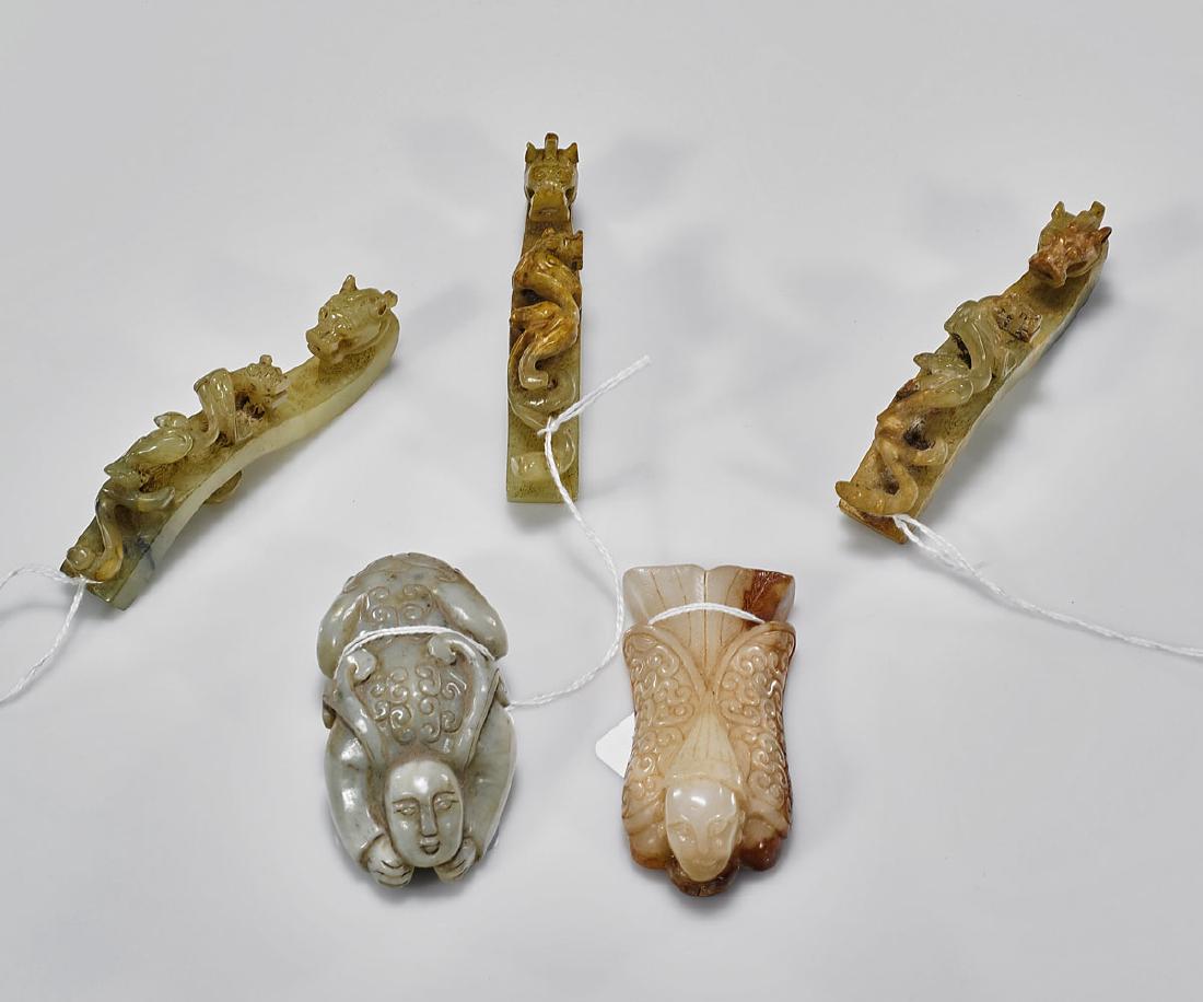 Group of Five Jade or Hardstone Carvings (1 of 1)