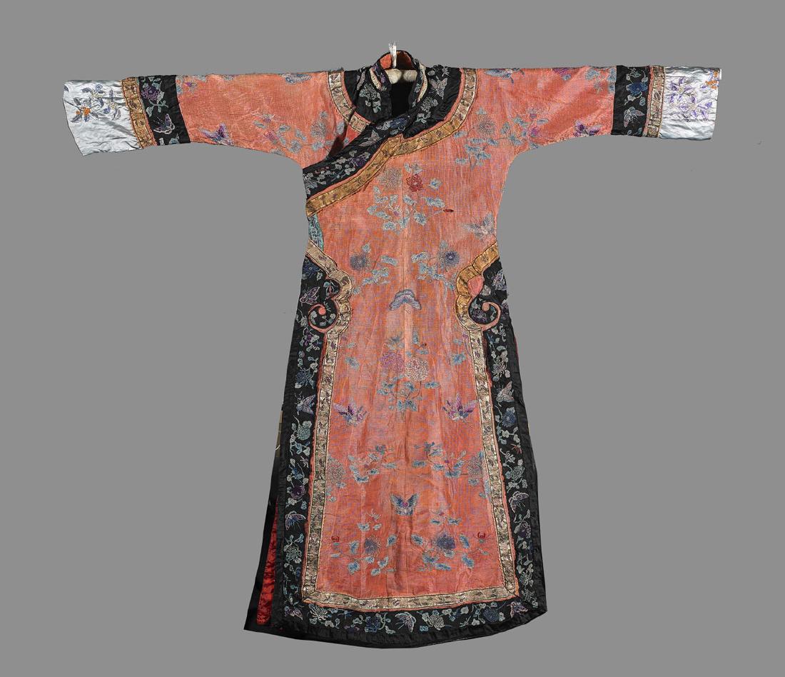 Old Chinese Embroidered Silk Robe (1 of 1)