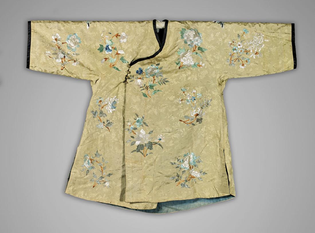 Antique Chinese Embroidered Silk Robe (1 of 1)