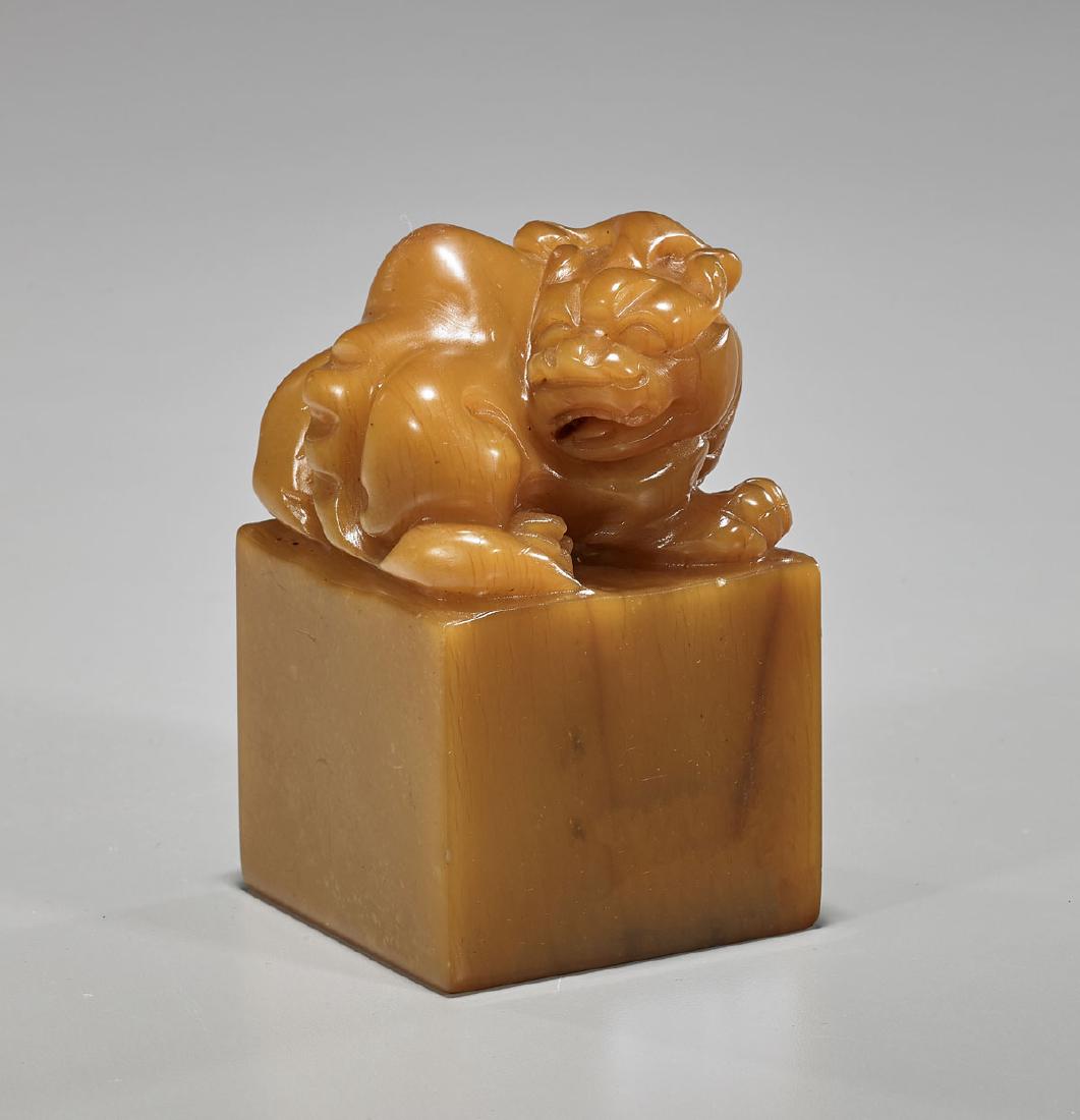 Large Chinese Shoushan Stone Seal (1 of 1)