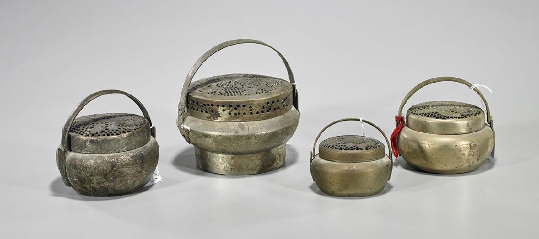 Group of Four Chinese Brass Handwarmers (1 of 1)