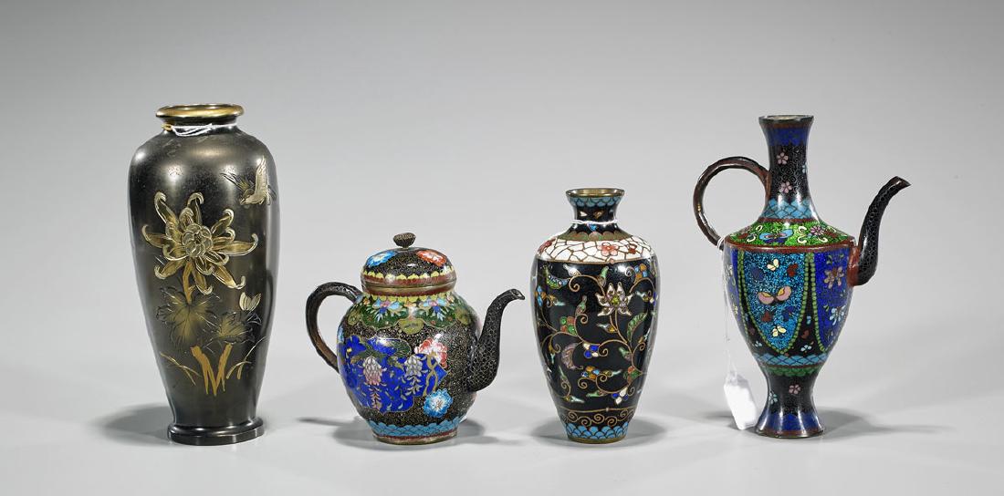 Group of Four Old & Antique Japanese Metalwork Pieces (1 of 1)