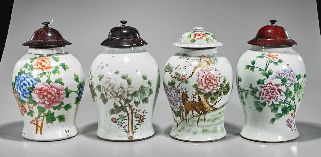 Group of Four Antique Chinese Enameled Porcelain (1 of 2)