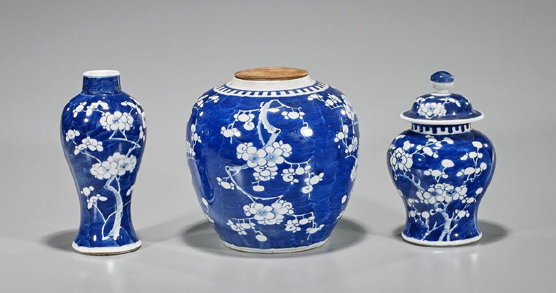 Group of Three Antique Chinese Blue & White Porcelains (1 of 2)