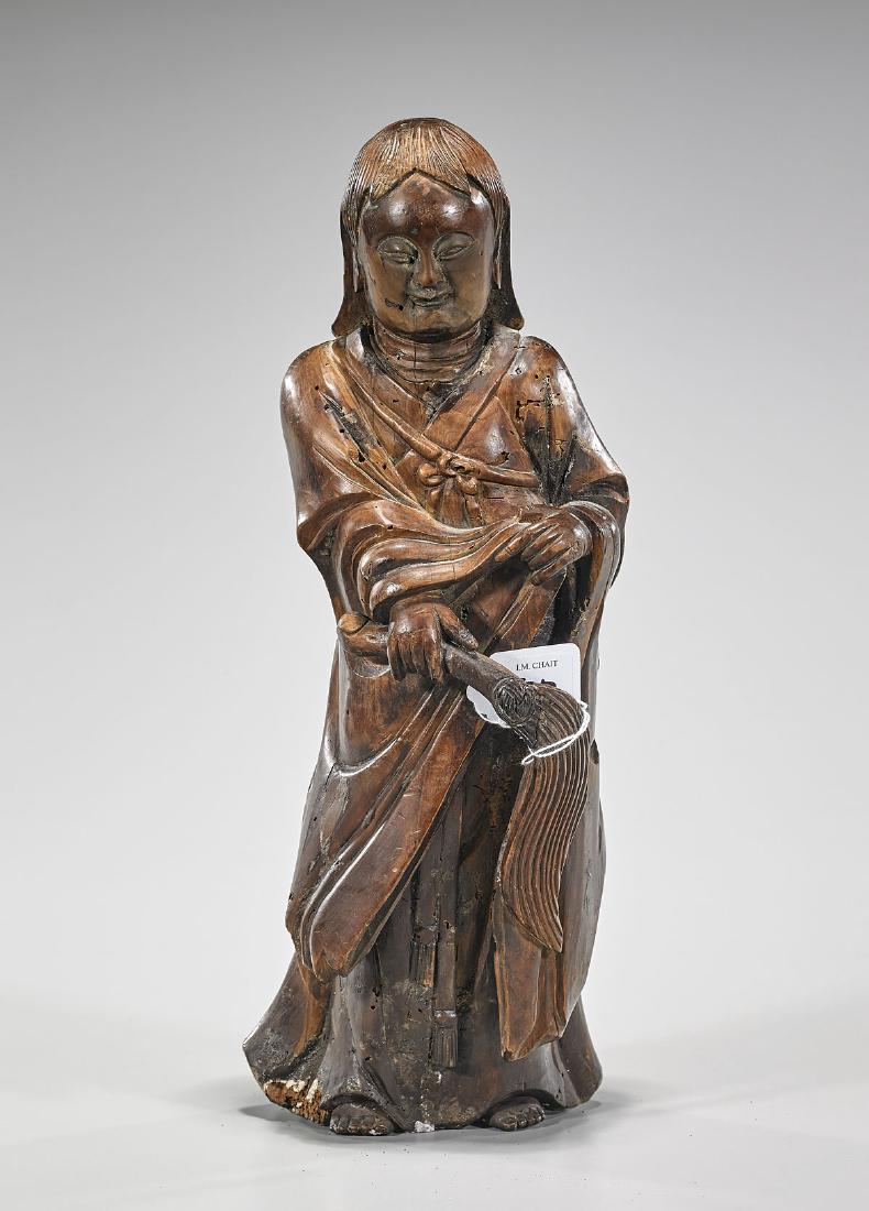 Antique Chinese Carved Hardwood Figure (1 of 1)