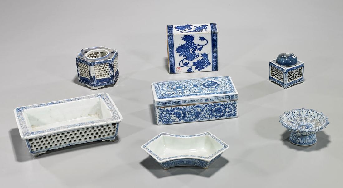 Group of Old & Antique Chinese Blue & White Porcelains (1 of 1)