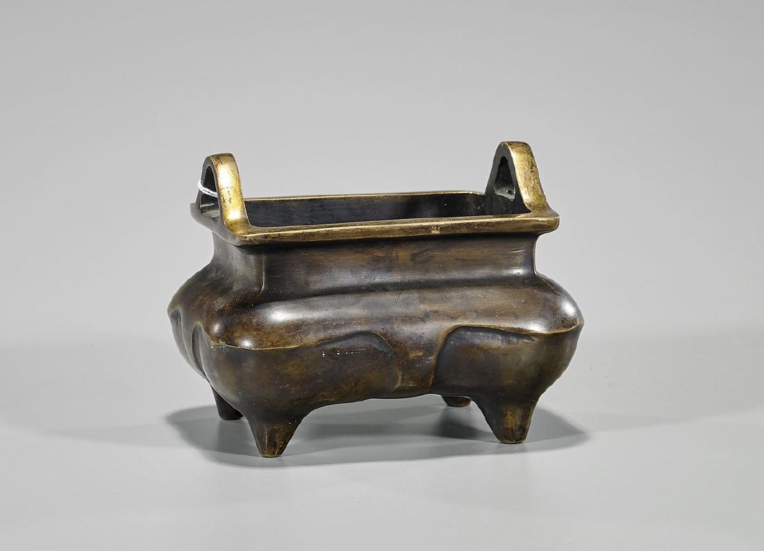 Chinese Bronze Parcel-Gilt Incense Burner (1 of 2)