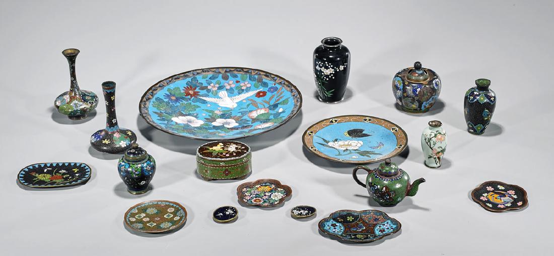 Collection of Eighteen Old & Antique Cloisonne Enamel (1 of 1)