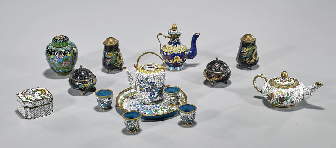 Collection of Fourteen Miniature Old Cloisonne Enamel (1 of 1)