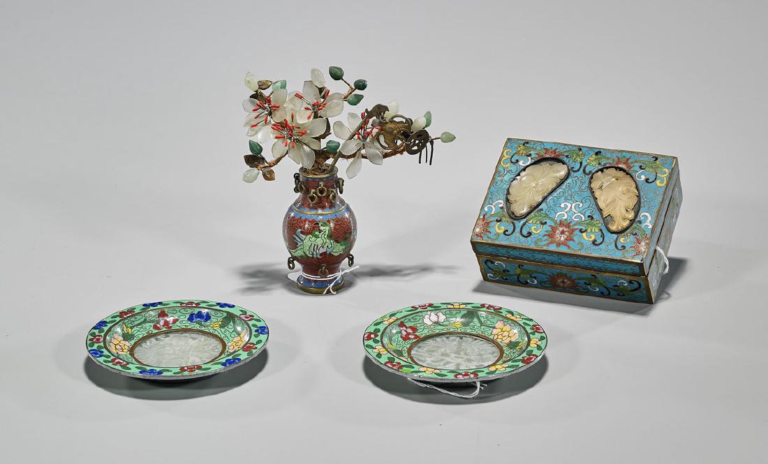 Group of Four Old & Antique Hardstone & Cloisonne (1 of 1)