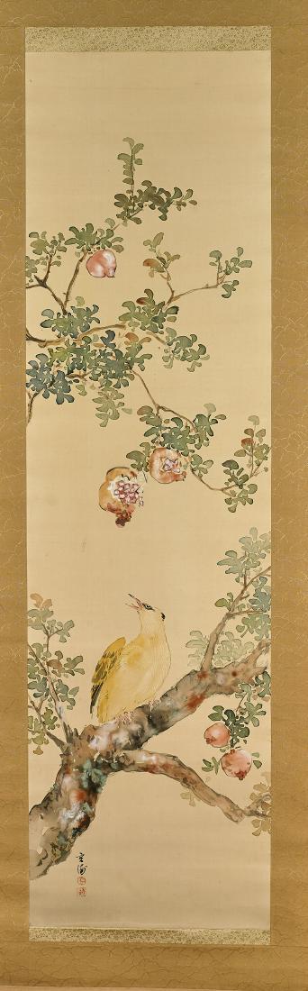 Two Japanese Silk Scrolls (1 of 4)