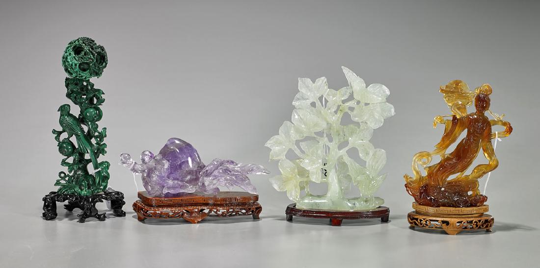 Group of Four Chinese Hardstone Carvings (1 of 1)