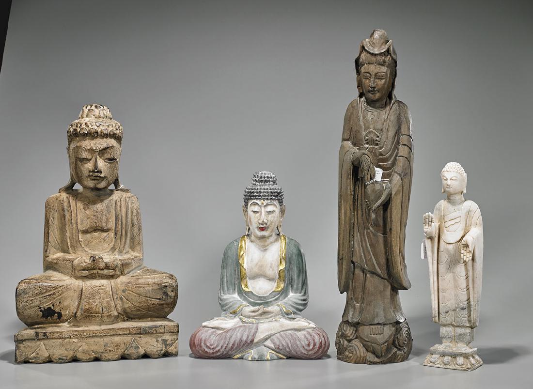 Four Various East & Southeast Asian Buddhist Figures (1 of 1)