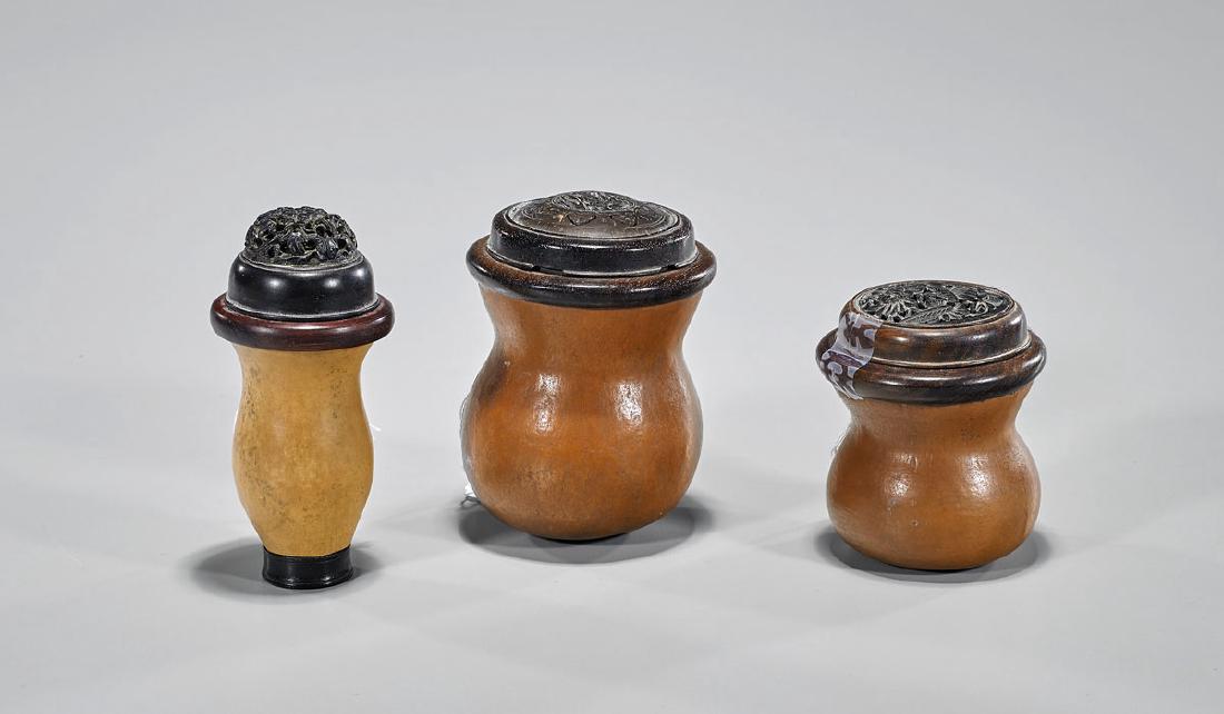 Three Old Chinese Gourd Cricket Cages (1 of 1)