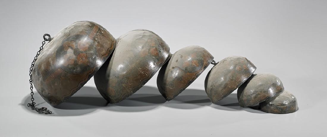 Large Set of Antique Japanese Metal Hanging Bells (1 of 1)