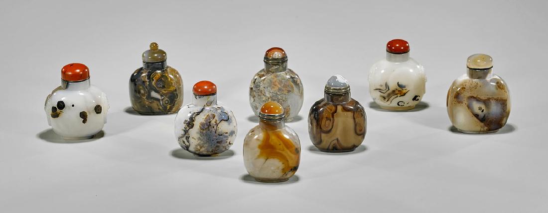 Collection of Chinese Carved Agate Snuff Bottles (1 of 1)