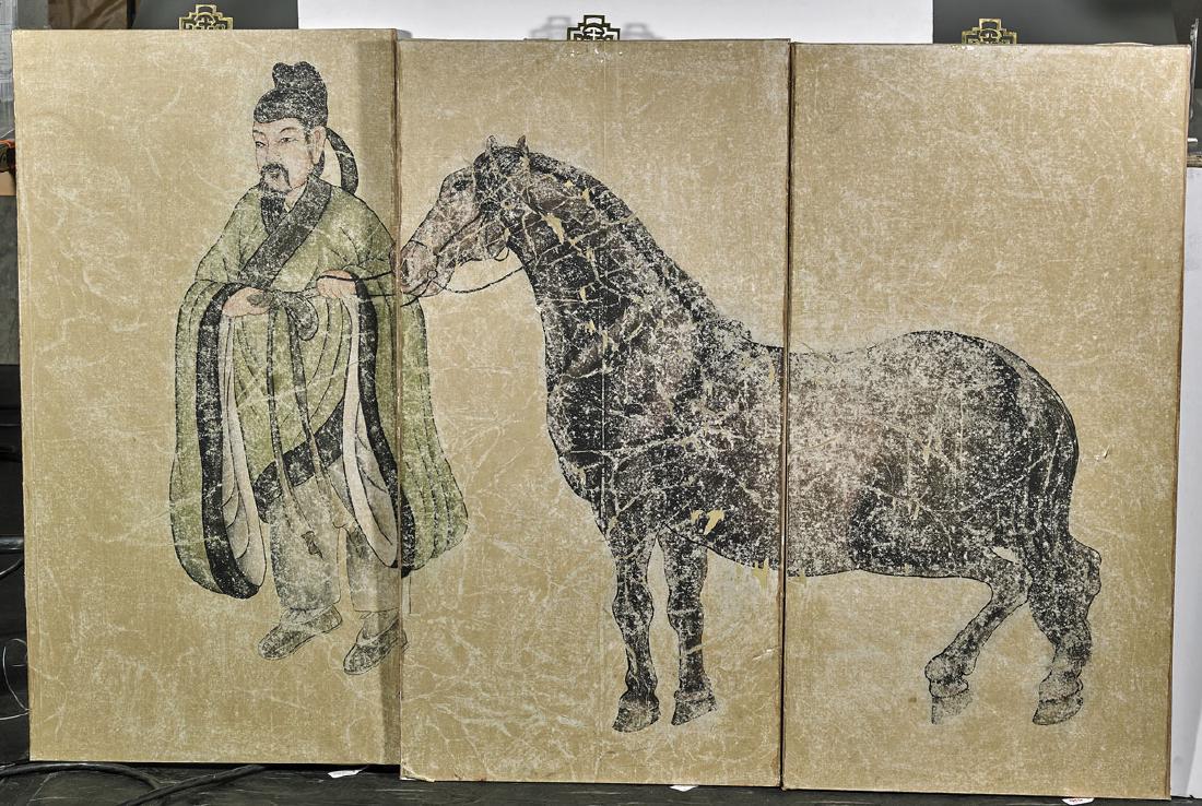 Set of Three Chinese Painted Panels (1 of 1)