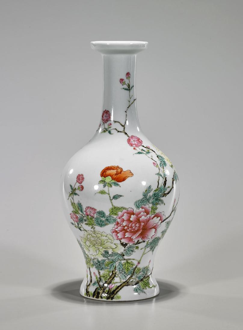 Chinese Famille Rose Enameled Porcelain Vase (1 of 2)