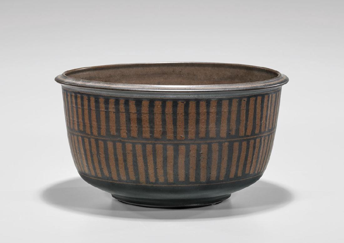 MID-CENTURY STONEWARE BOWL BY HARRISON MCINTOSH (1 of 3)