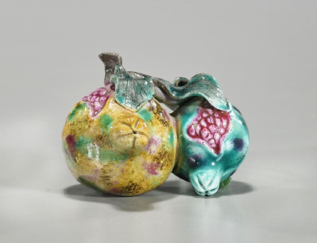 Antique Chinese Glazed Ceramic Pomegranate Group (1 of 1)