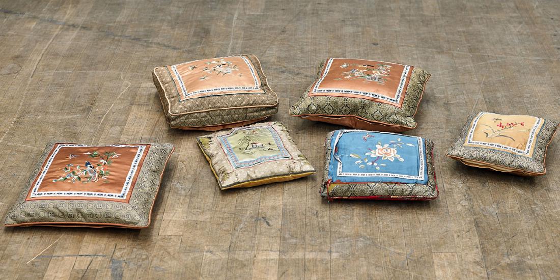 Group of Ten Various Chinese & Japanese Pillows (1 of 2)