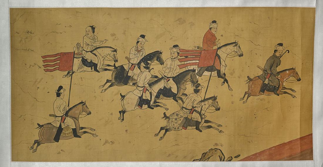 Group of Three Chinese Silk Scrolls (1 of 5)