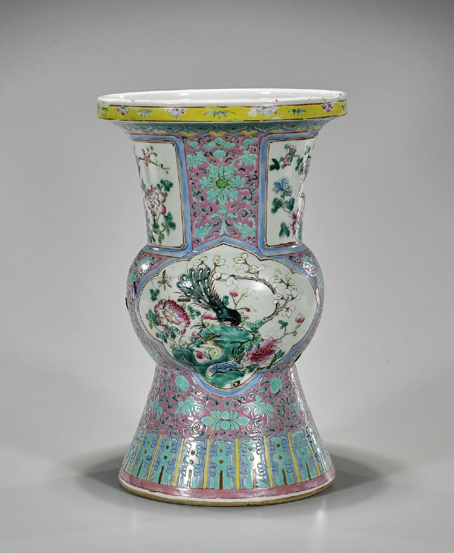 Antique Chinese Famille Rose Enameled Porcelain Vase (1 of 1)