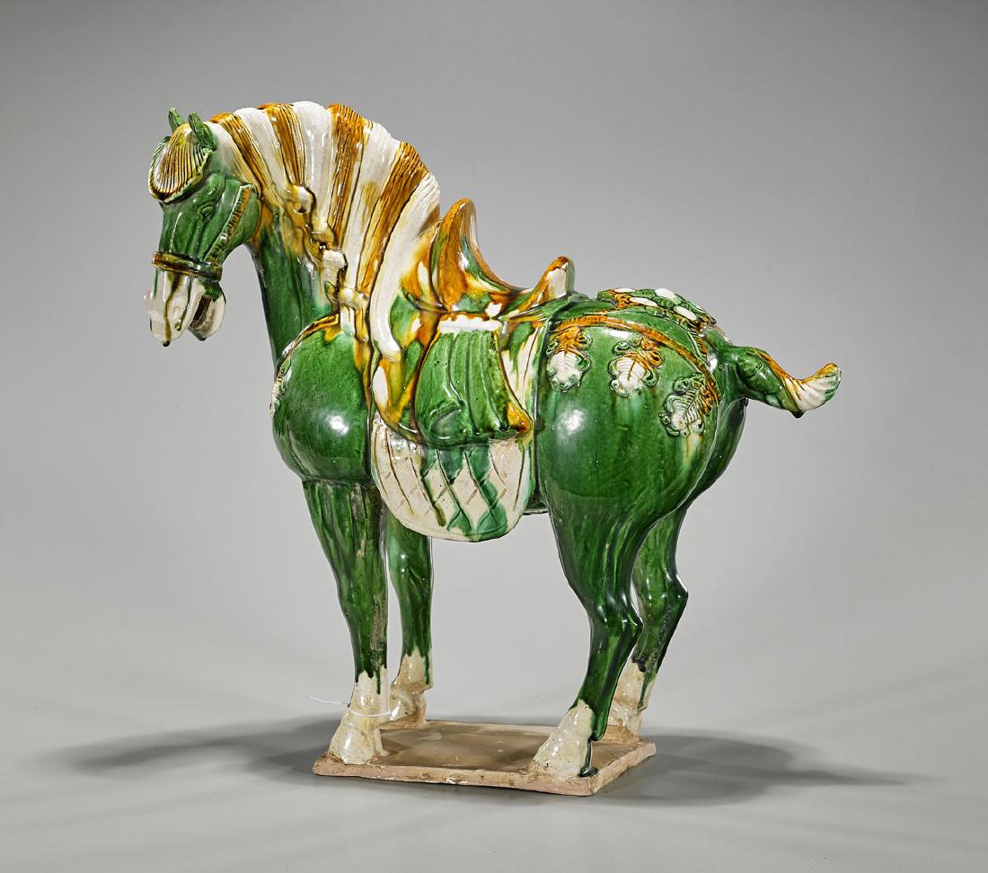 Chinese Tang-Style Sancai Glazed Pottery Horse (1 of 1)
