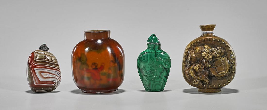 Group of Four Various Chinese Snuff Bottles (1 of 1)