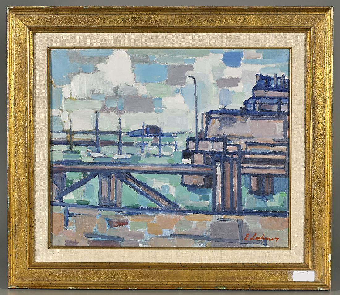 Acrylic on Canvas Painting: Signed E. Lahner (1 of 2)