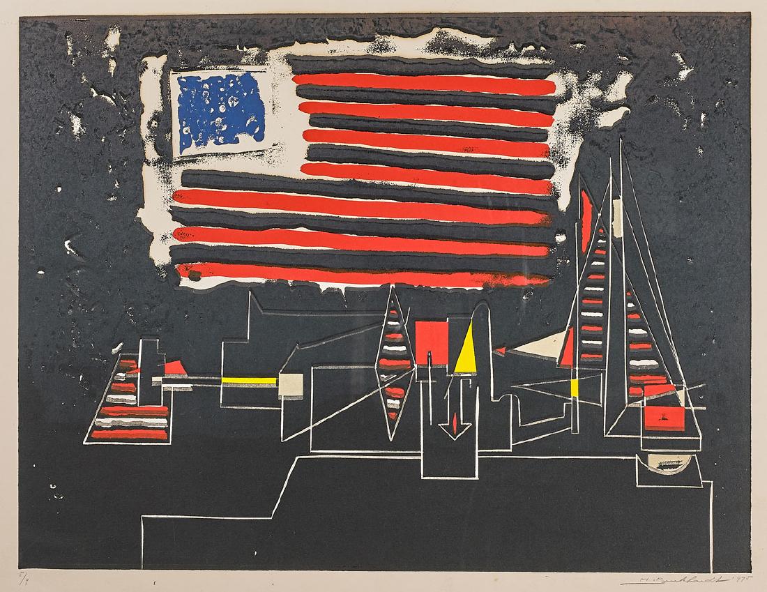 American Flag Print by Hans Burkhardt (1 of 2)