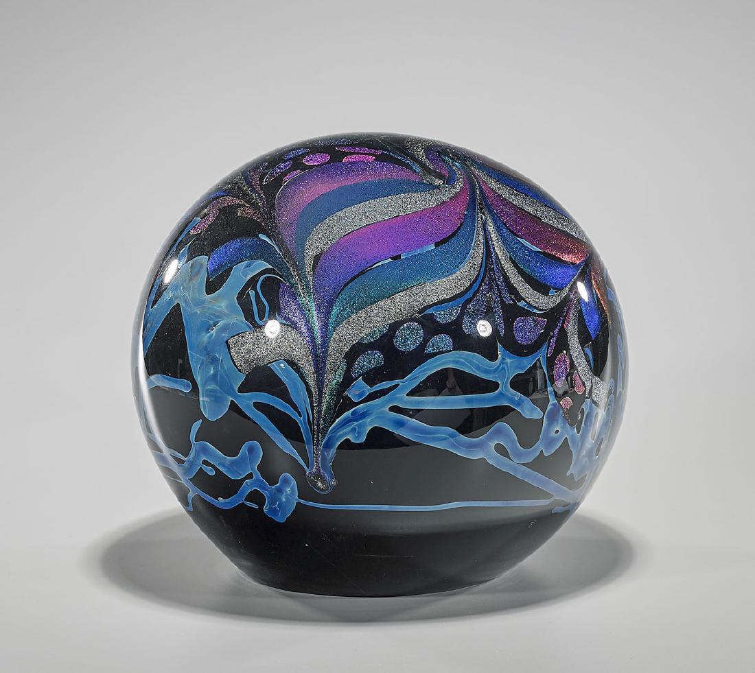 Massive Art Glass Paperweight By Rollin Karg (1 of 1)