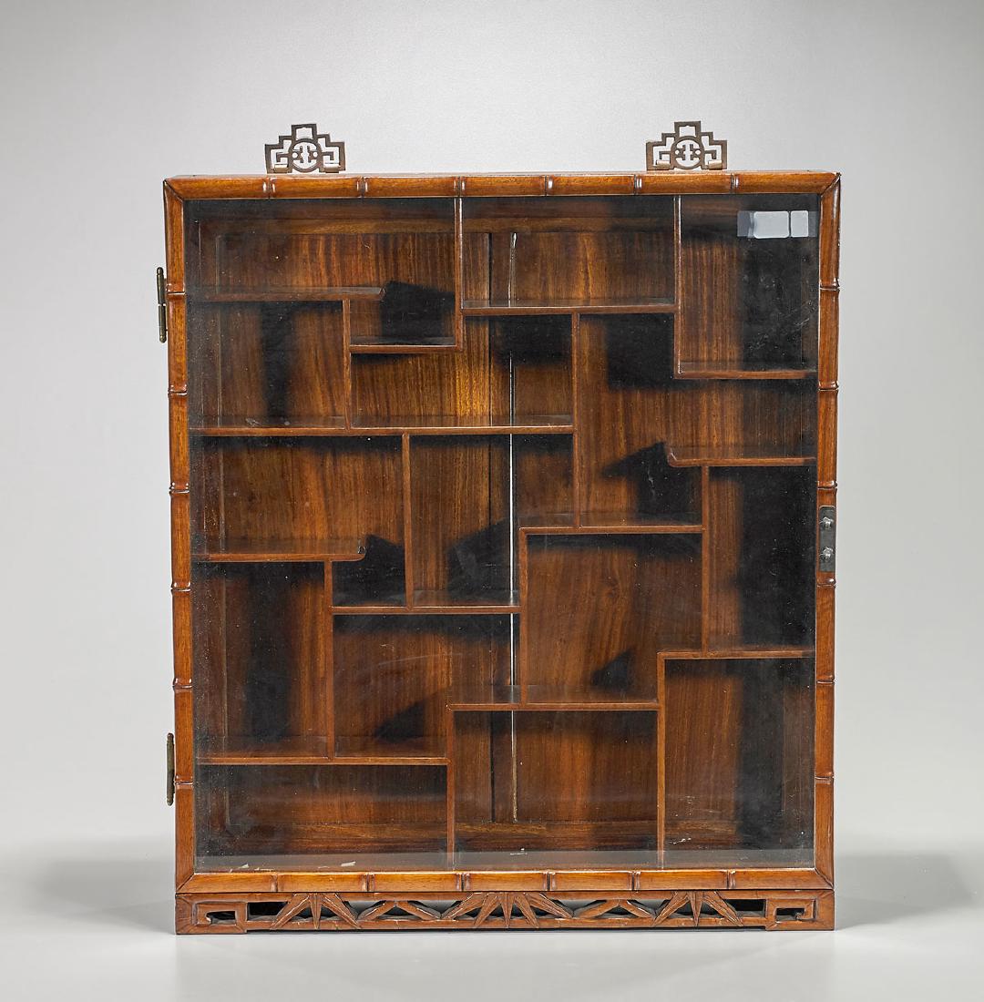 Chinese Hardwood Curio Cabinet (1 of 2)