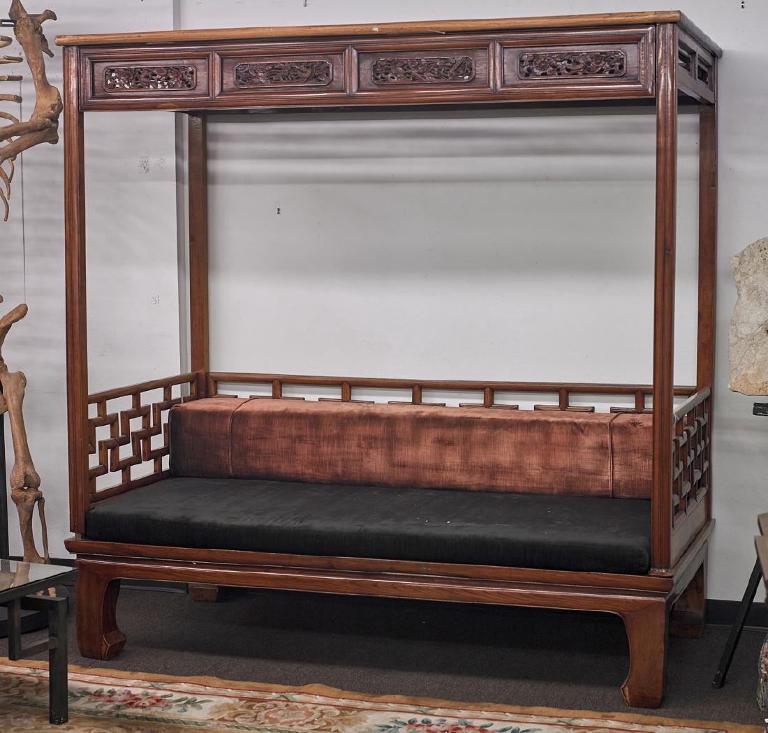 Antique Chinese Hardwood Opium Bed (1 of 1)