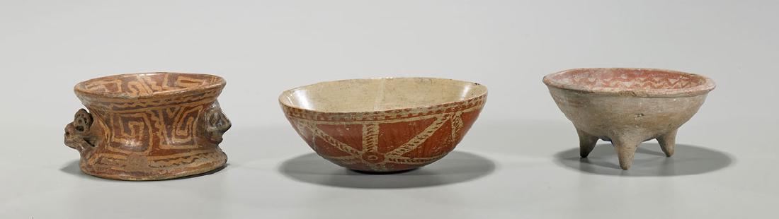 Three Various Pre-Columbian Painted Pottery Vessels (1 of 1)
