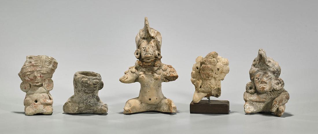 Group of Five Pre-Columbian Pottery Figures (1 of 1)