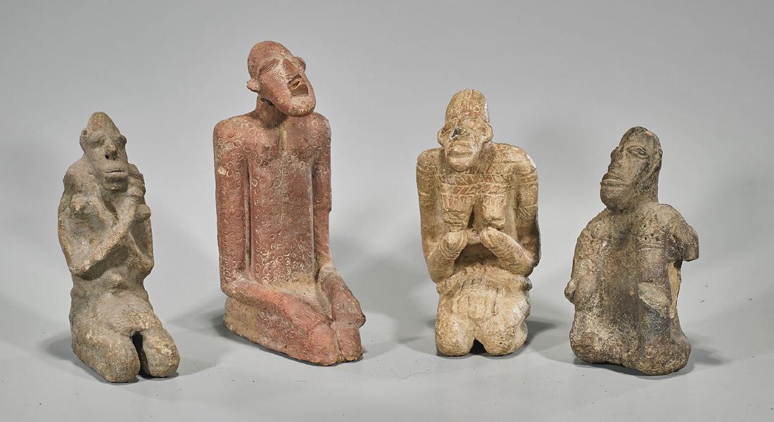 Group of Four Djenné-Style Pottery Figures (1 of 1)