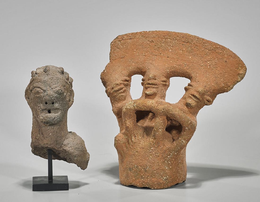 Two Nigerian Pottery Figural Pieces (1 of 1)
