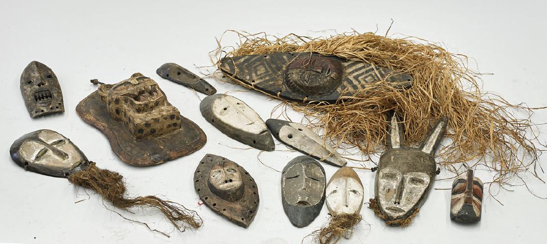 Group of Various African 'Passport' Masks & Plaques (1 of 1)