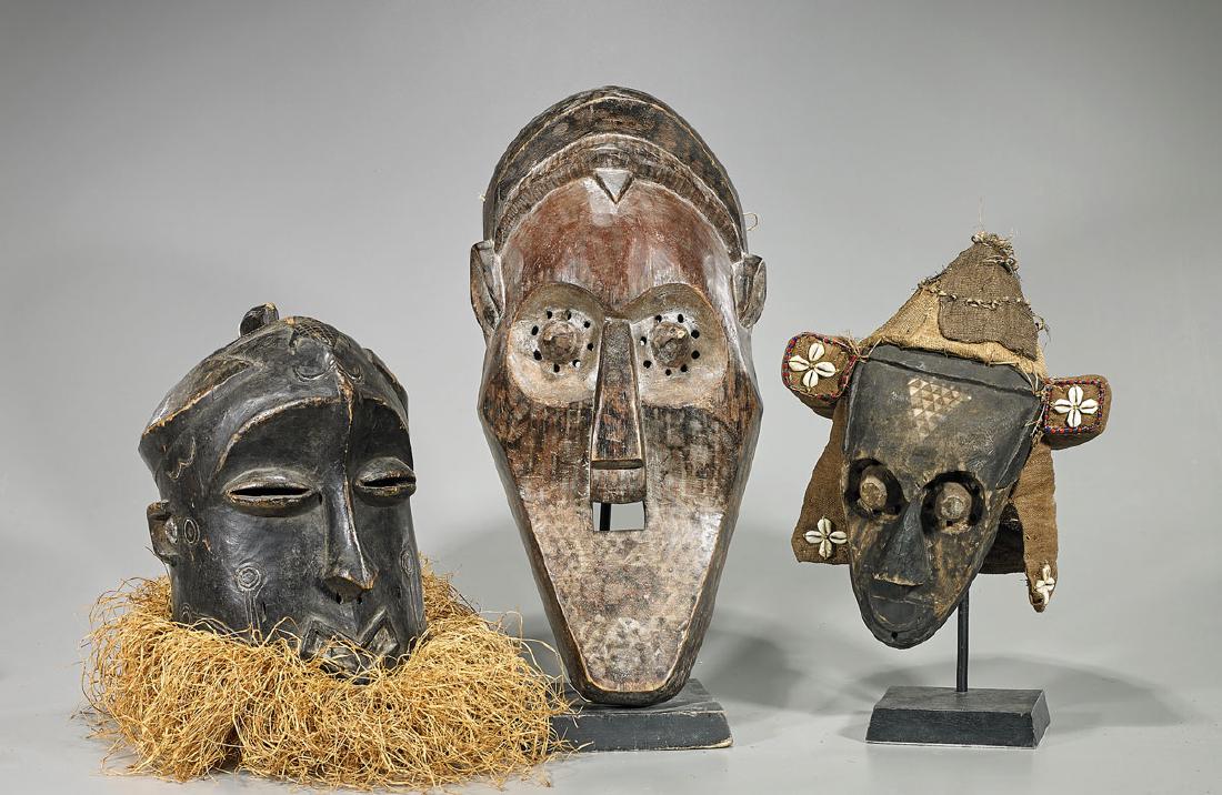 Group of Three Various Kuba Masks (1 of 1)