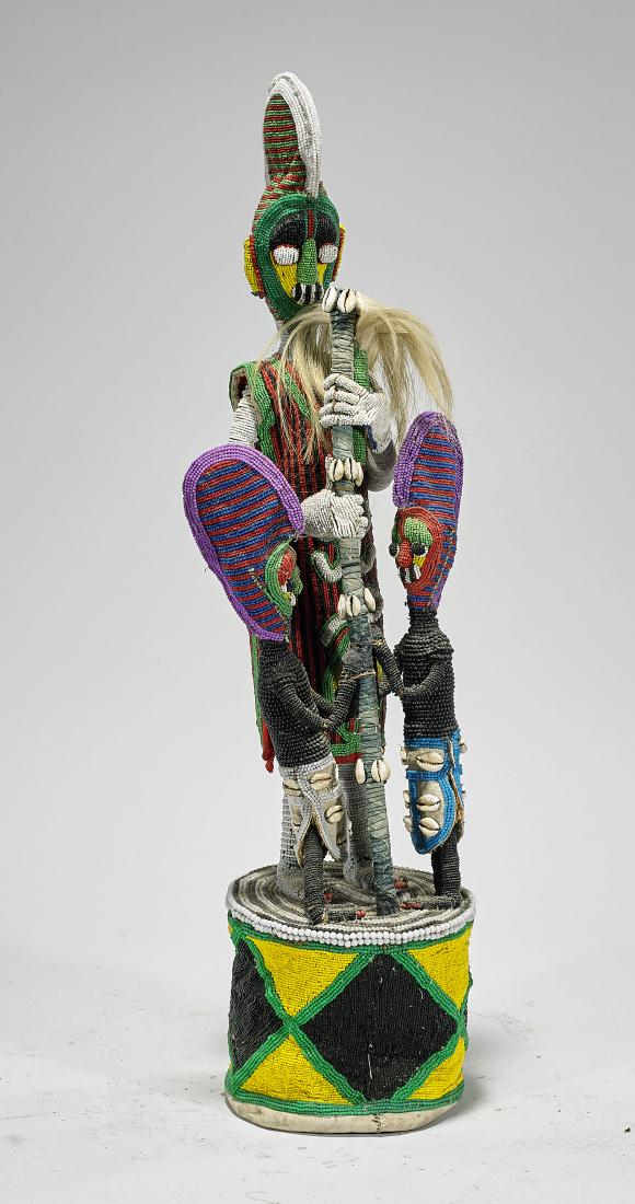 Elaborate Yoruba Beaded Figural Crown (1 of 1)