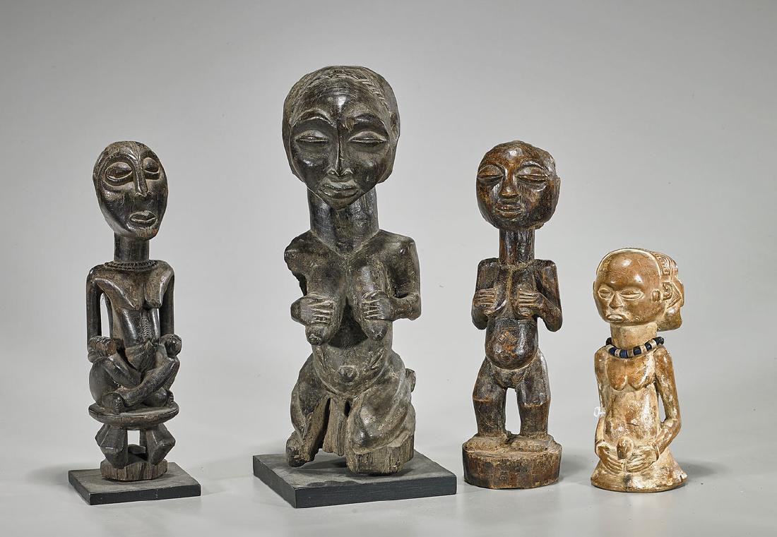 Group of Four Hemba/Luba Wood Figures (1 of 1)