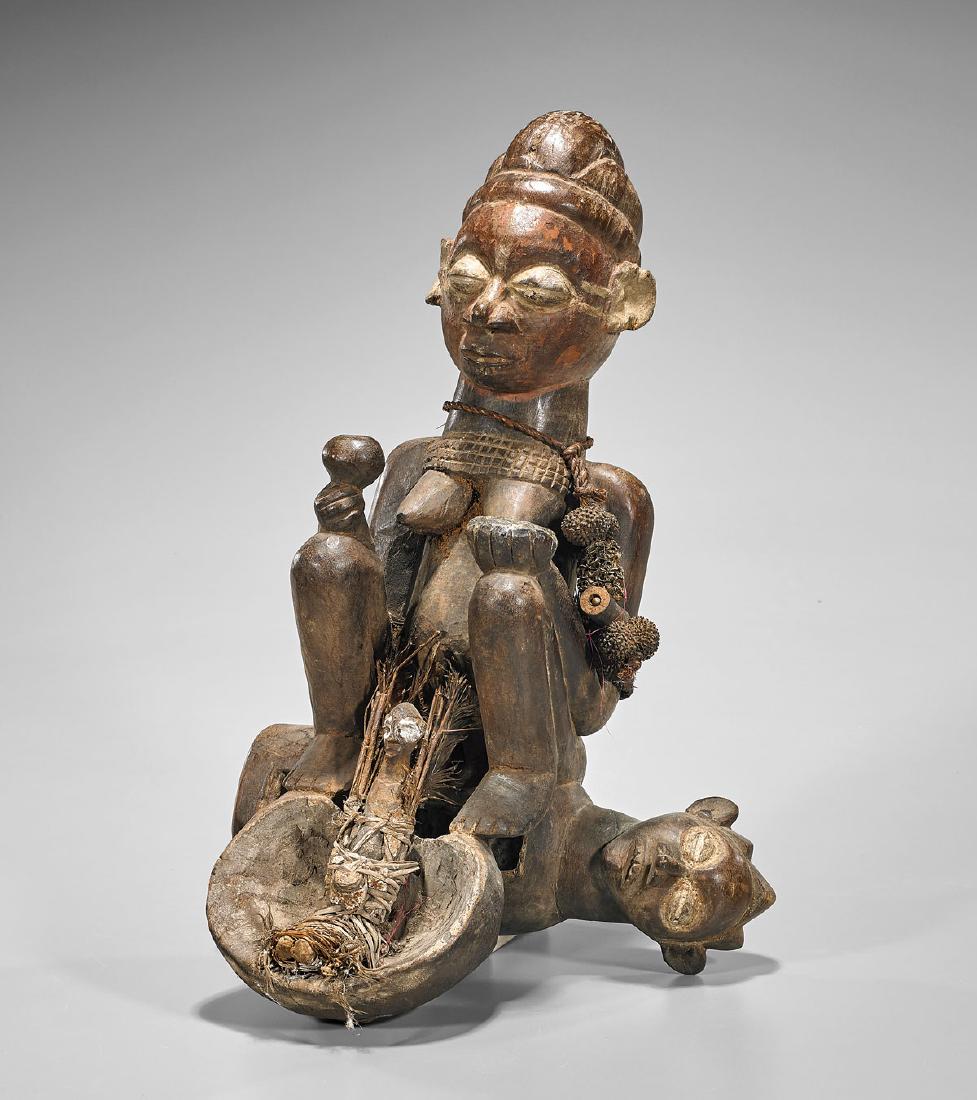 Yaka Polychrome Wood Figure (1 of 1)