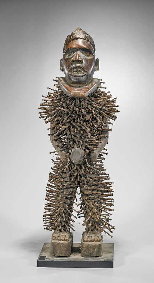 Kongo/Yombe 'Nkisi Nkondi' Figure