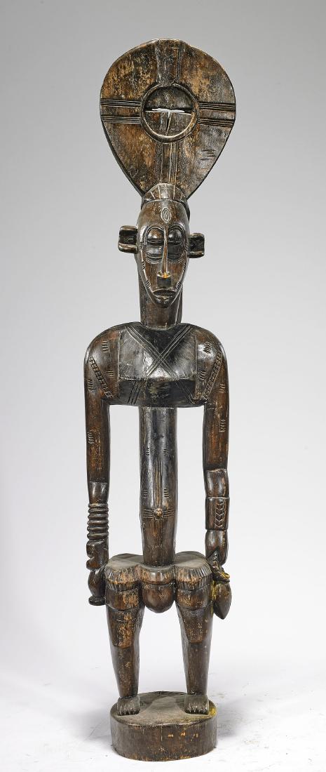 Massive Côte d'Ivoire Carved Wood Figure (1 of 1)
