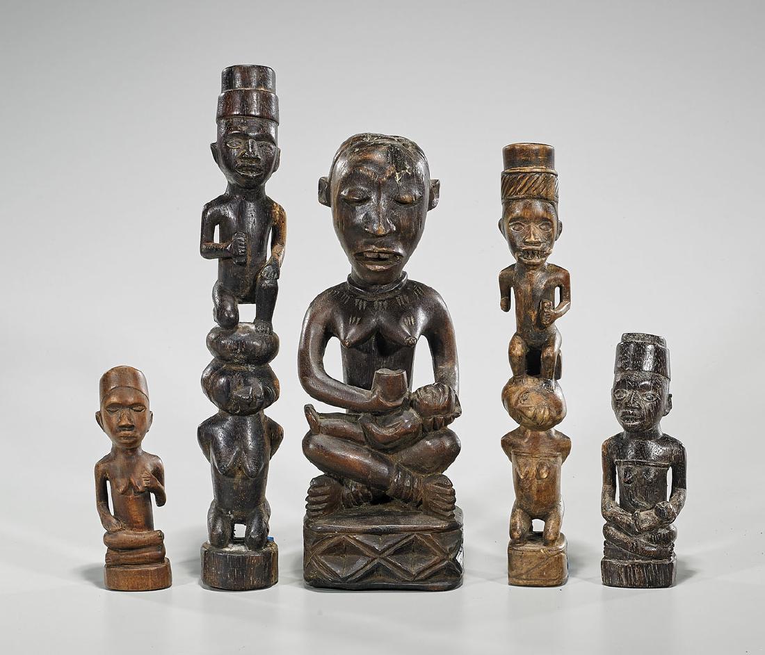 Group of Five Congo Figural Pieces (1 of 1)