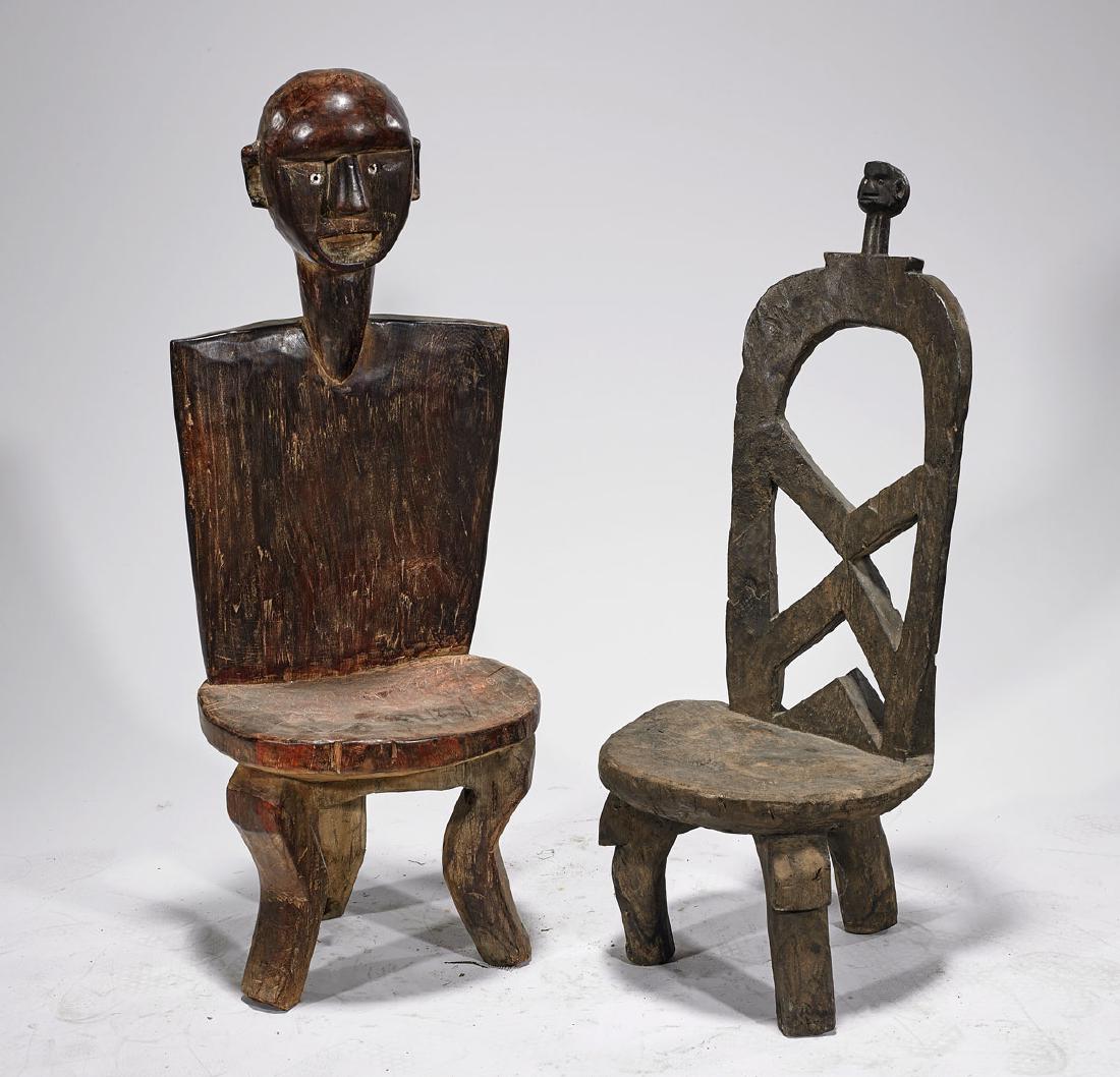 Two Tanzanian Wood Chairs (1 of 1)