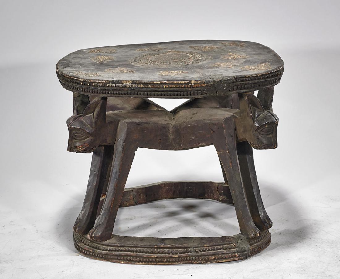 Large African Carved Wood Table (1 of 1)