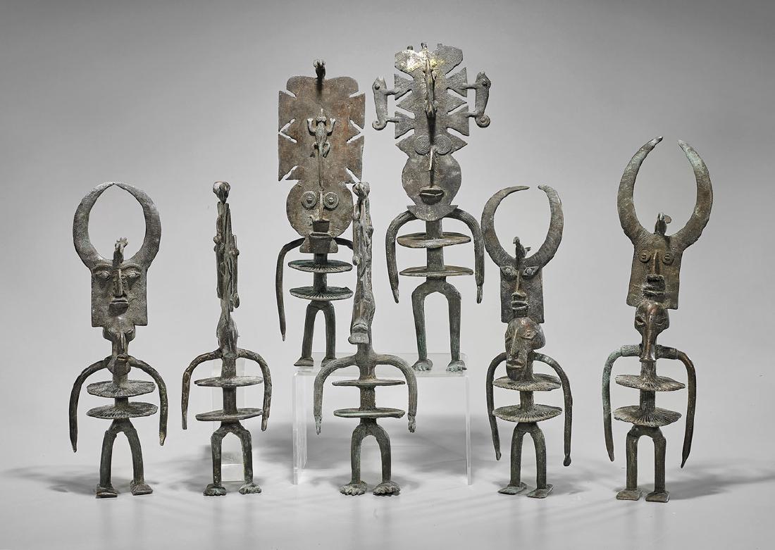 Group of Seven African Metalwork Figures (1 of 1)